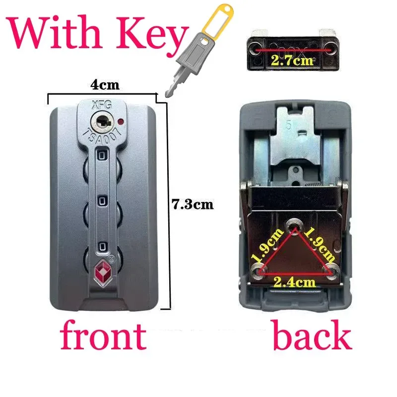 cadenas à combinaison xfg tsa007 pour bagages de voyage, valise, serrure à code, serrure à mot de passe, antivol fixe