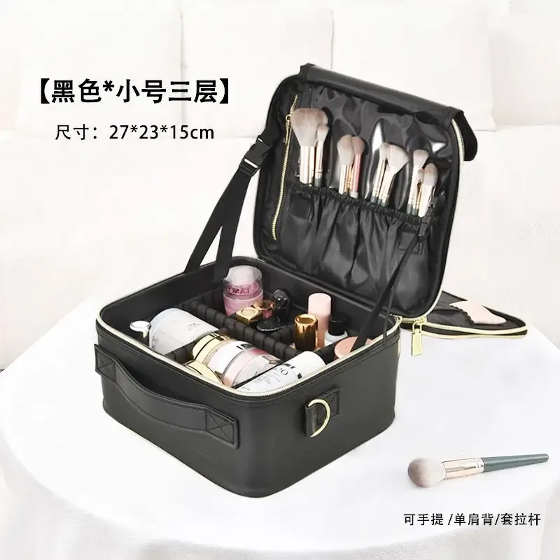 boîte à outils de broderie, sac à cosmétiques léger et de haute qualité pour femmes, nouvelle trousse de maquillage professionnelle de grande capacité 2025