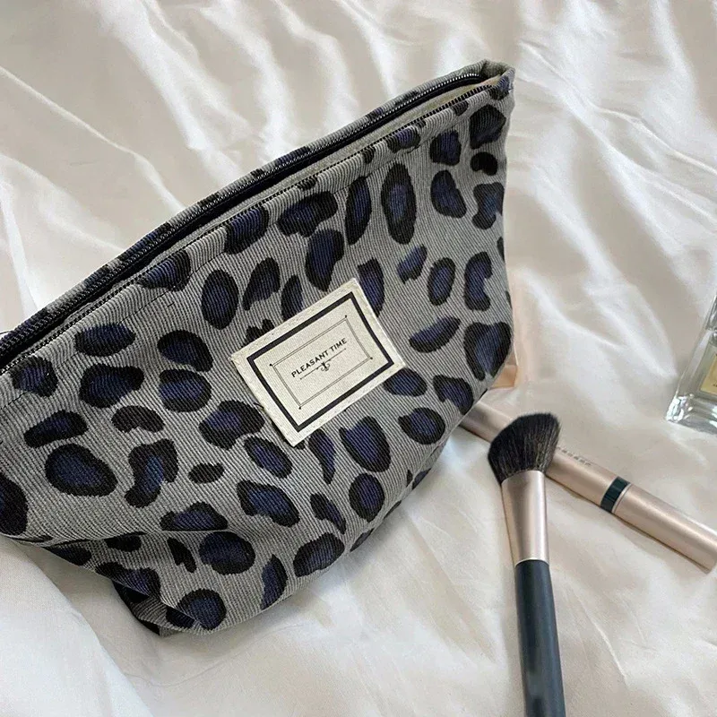 sac à cosmétiques pour femmes, pochette brodée marguerite florale, trousse de toilette de voyage coréenne, pochette de maquillage de beauté, trousse à crayons organisateur