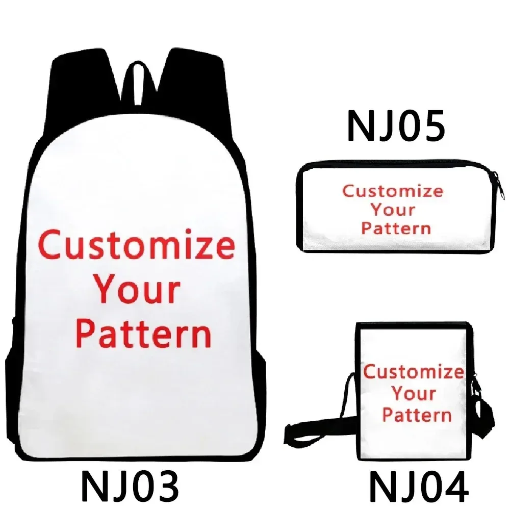 Sac à dos personnalisé école enfant sacs à dos adulte sac à dos personnalisé sac à dos 3 pièces ensemble adolescent étudiants sac à dos voyage sac à dos