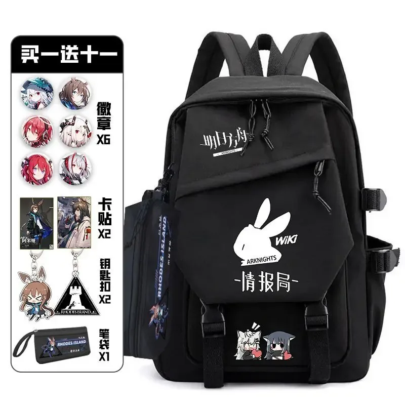sac dos nylon animaux dessinés poche latérale imprimée fille ange unisexe voyage étudiant adolescents