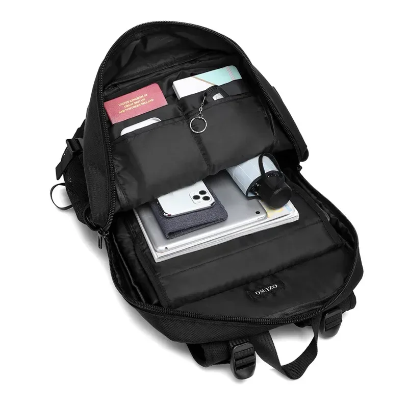 ozuko sacs à dos 15.6 pouces ordinateur portable hommes sac à dos en plein air sac à dos adolescent mâle sac de voyage étanche mochilas