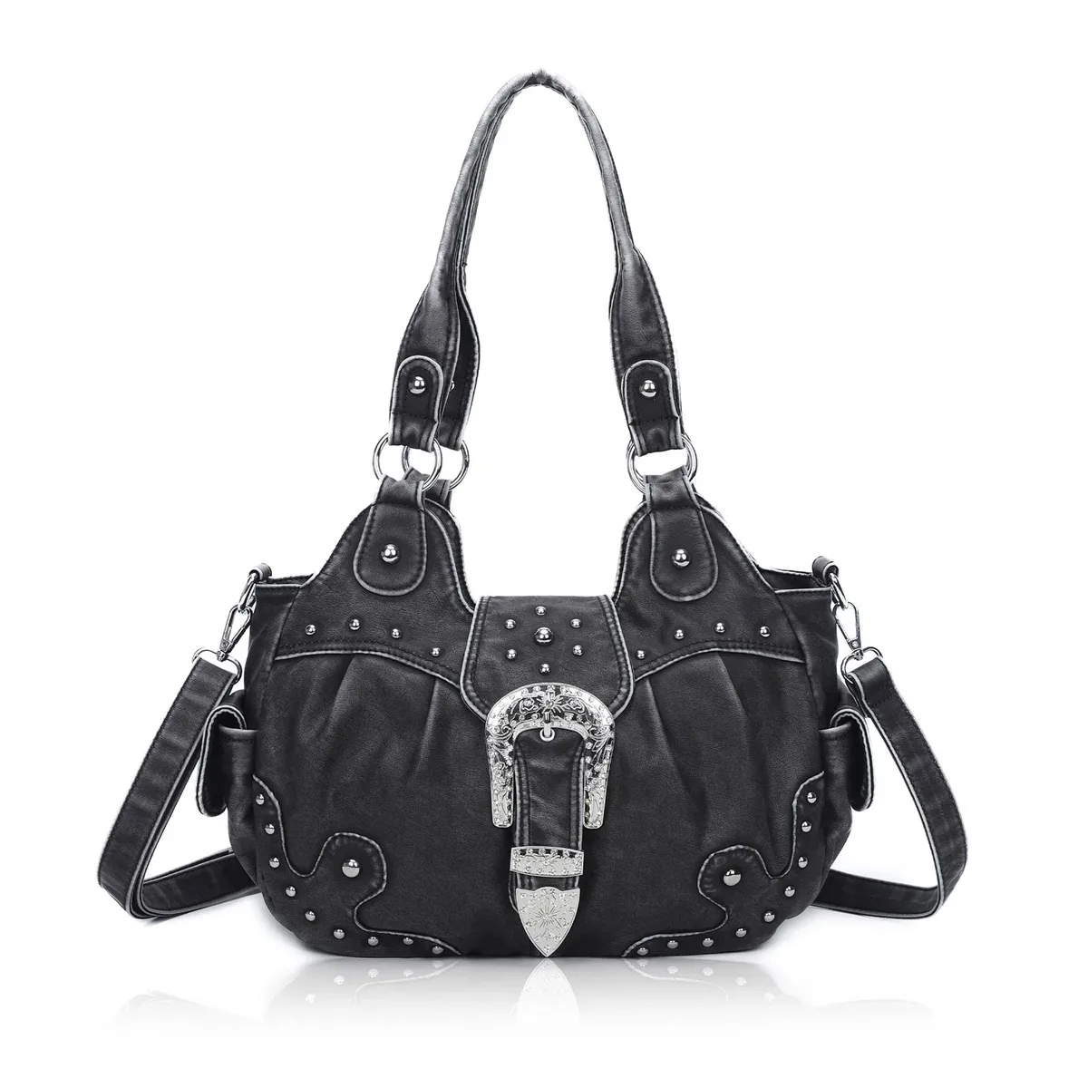 sac à main pour femmes, sacoche à bandoulière à poignée supérieure, sac de boulettes en pu, sacs à bandoulière multi-poches, sac d'argent pour téléphone