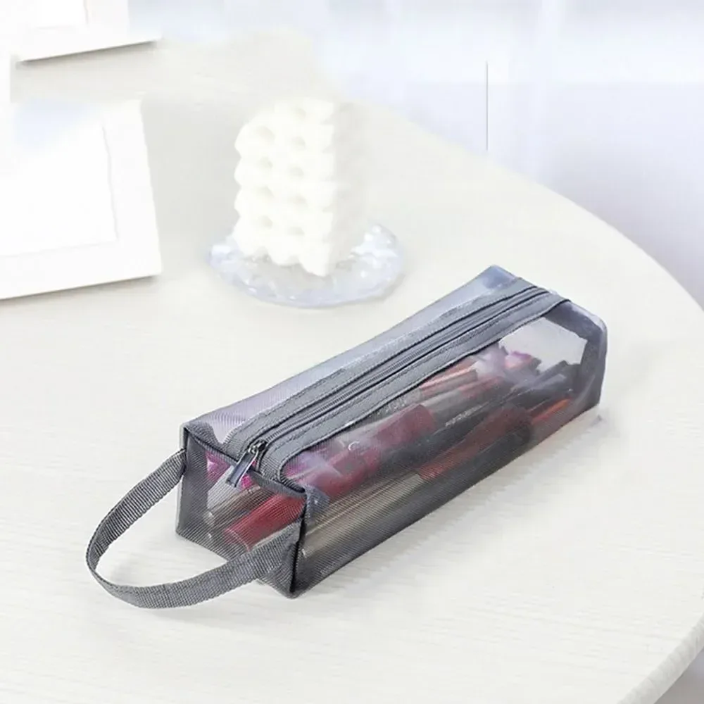 trousse de toilette en maille, sac de lavage de voyage, sac de maquillage à fermeture éclair de grande capacité, sac de rangement de soins de la peau, sac de cosmétiques pour femmes, sac de rangement coréen