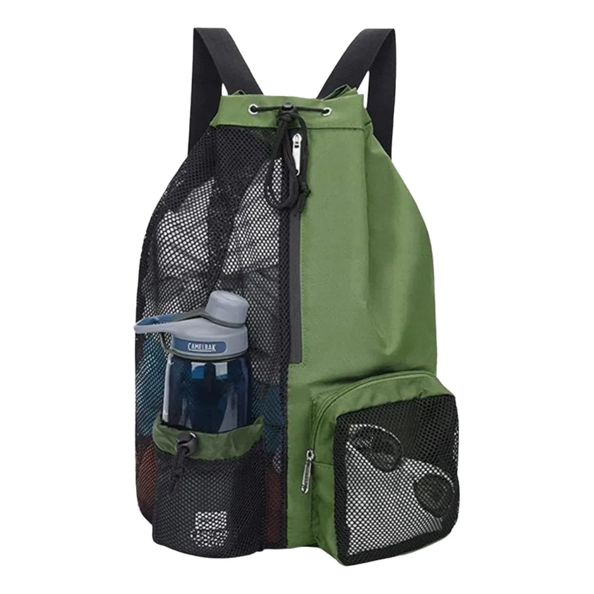 sac de plage en filet avec cordon de serrage, sac à dos de fitness portable, sac de sport pour la natation en plein air
