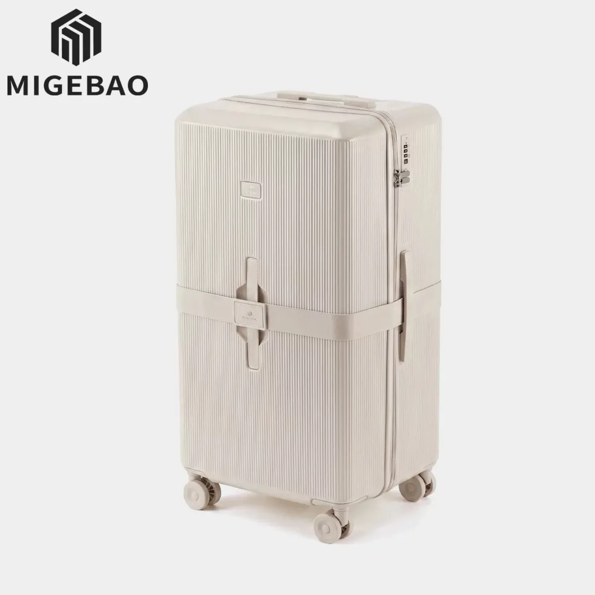 nouvelle valise à roulettes tendance 2026 grande capacité coque rigide en pc avec serrure tsa pour étudiant 20/24/26/28 pouces