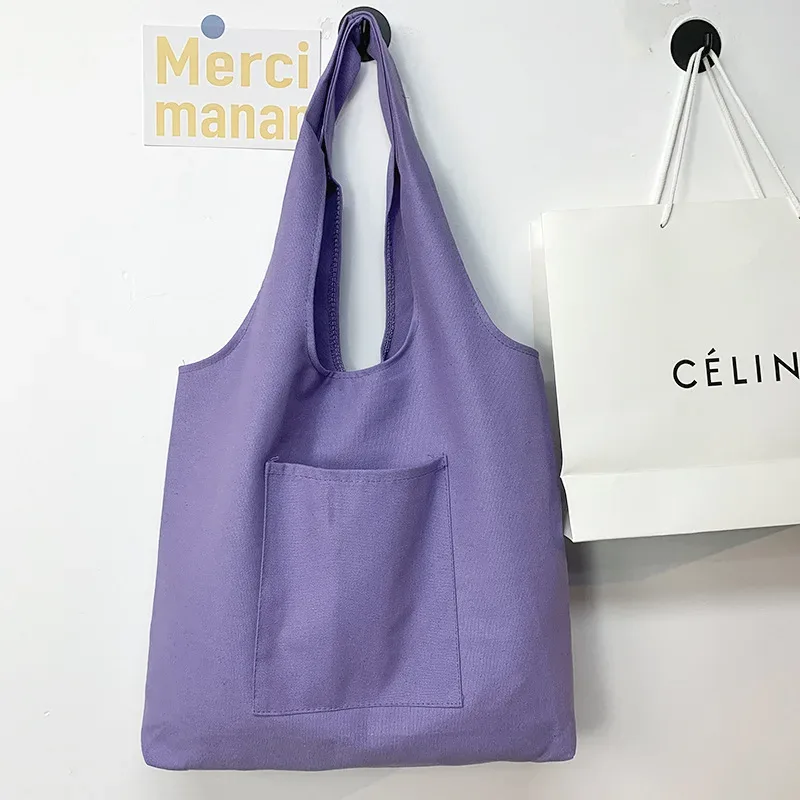 sac fourre-tout en toile personnalisé avec impression, sac avec logo personnalisé, poche avant, sac à bandoulière en coton réutilisable pour le shopping, l'école, les voyages