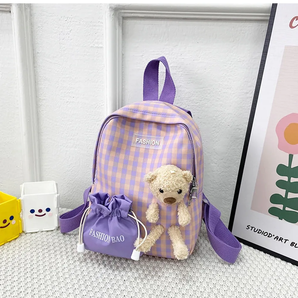 sac à dos brodé personnalisé pour enfants, sac de princesse mignon avec nom, cadeau little bear, été, nouveau