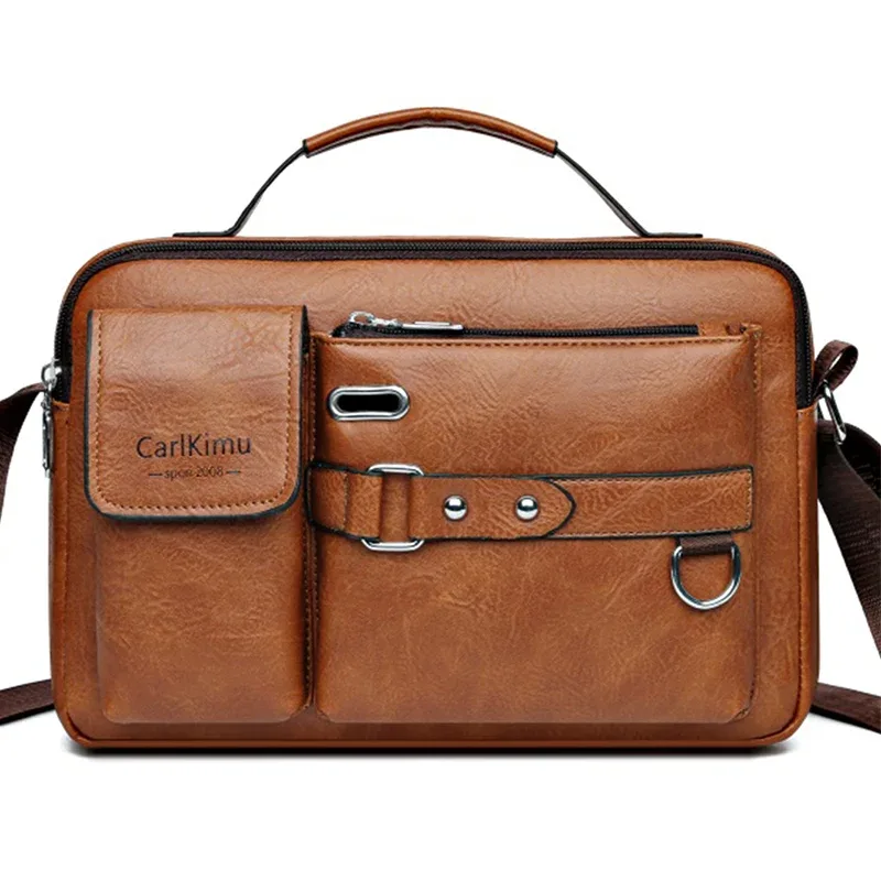 sac messager rétro pour hommes avec conception étanche, mallette pour ordinateur portable de grande capacité pour le travail de bureau, les voyages et l'école