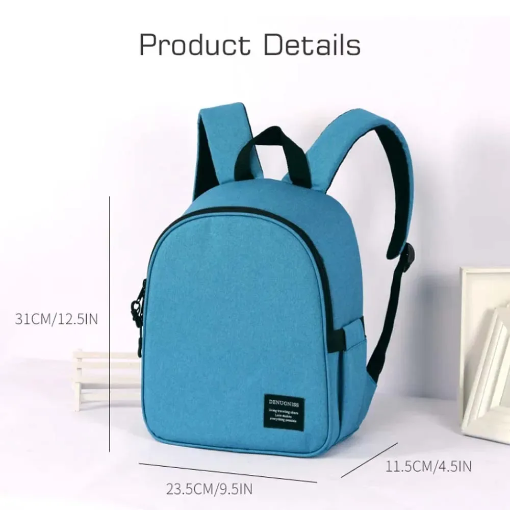 sac dos tissu oxford doublure intérieure nourriture bleu gris compact poche latérale zippée isotherme transport fruits légumes bière boissons glacés chilling