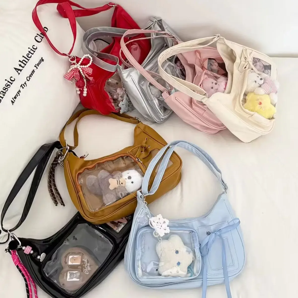 sac bandoulière polyvalent et léger pour les trajets quotidiens et les loisirs, tendance mode de niche, haute valeur, transparent