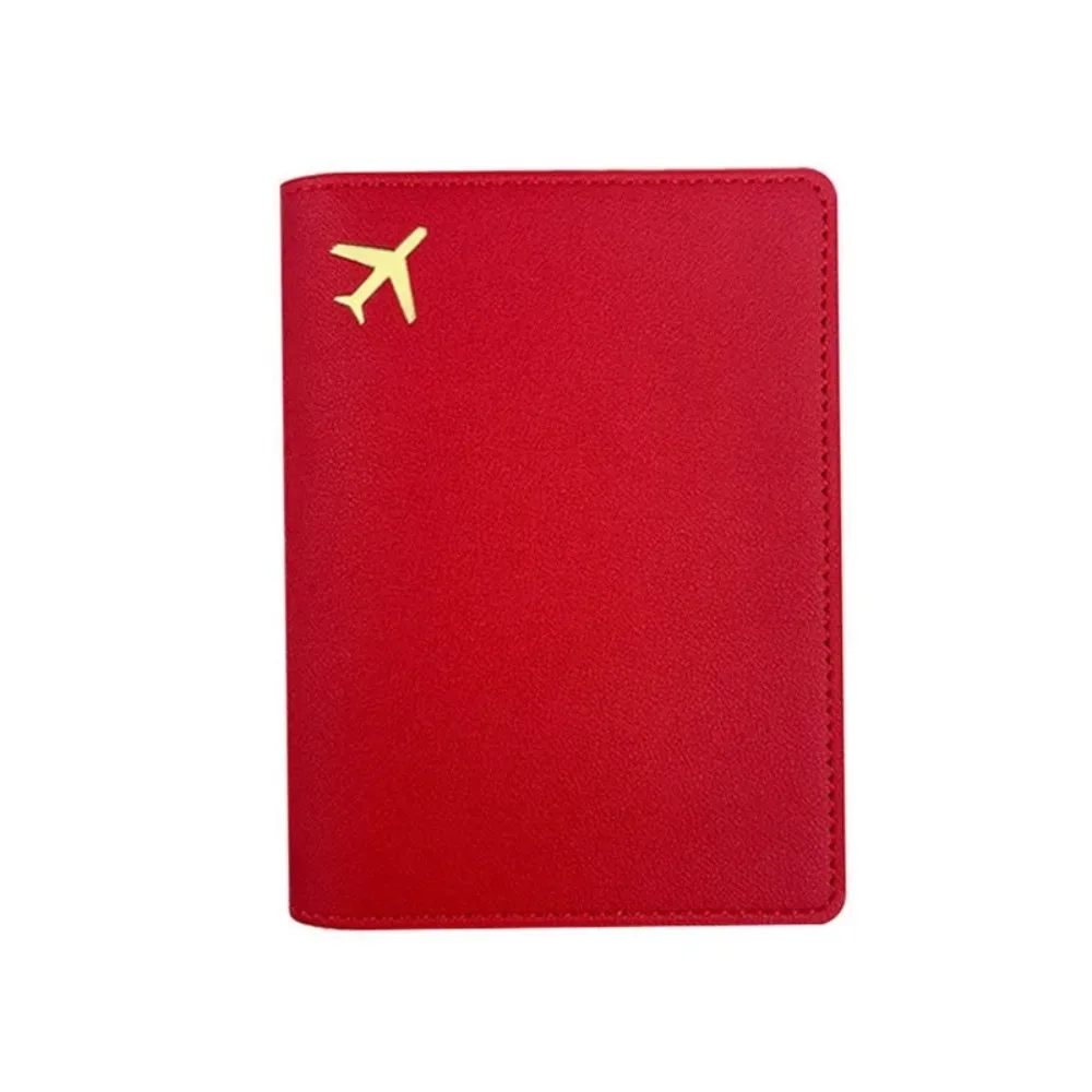 porte-passeport en cuir pu, léger, portable, étui de rangement pour passeport, couleur unie, étanche, porte-cartes de crédit
