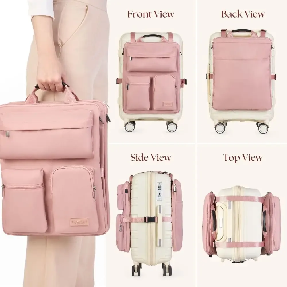 organisateur de bagages multi-poches, sac de rangement pour valise à accès rapide, mains libres, sangles réglables, pochette antichoc pour ordinateur portable