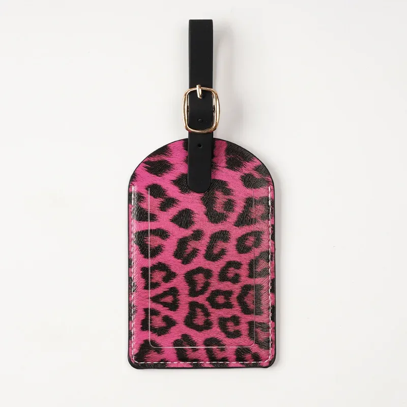porte-passeport en cuir pu imprimé léopard, étui de protection pour passeport, étiquettes de bagages de voyage, accessoires de voyage pour femmes et hommes