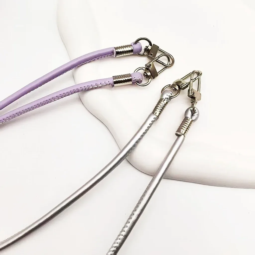 nouvelle sangle de remplacement fine et ronde en cuir pu, couleur unie, pour sac bandoulière ou croisé, longue de 120 cm, accessoire cordon de téléphone