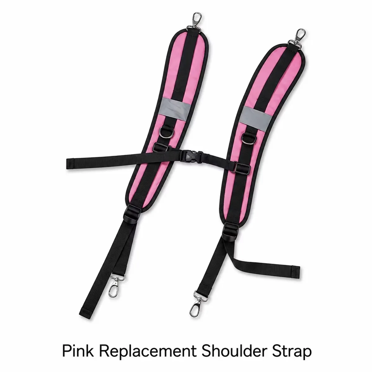 sangle epauliere rembourree respirante reglable gris noir rose bandes réfléchissantes sécurité voyage randonnée pêche