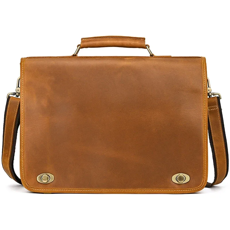 sac pour ordinateur portable en cuir véritable personnalisé pour hommes, étui à bombes de voyage d'affaires, sac lancé, sacs en cuir pour le travail de bureau, sac fourre-tout