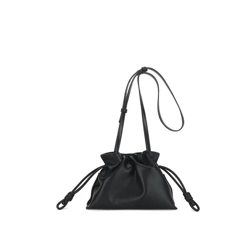 mendy en cuir véritable hobo haute qualité femmes sacs à bandoulière dame mode classique sac à main cordon mini seau sacs à bandoulière