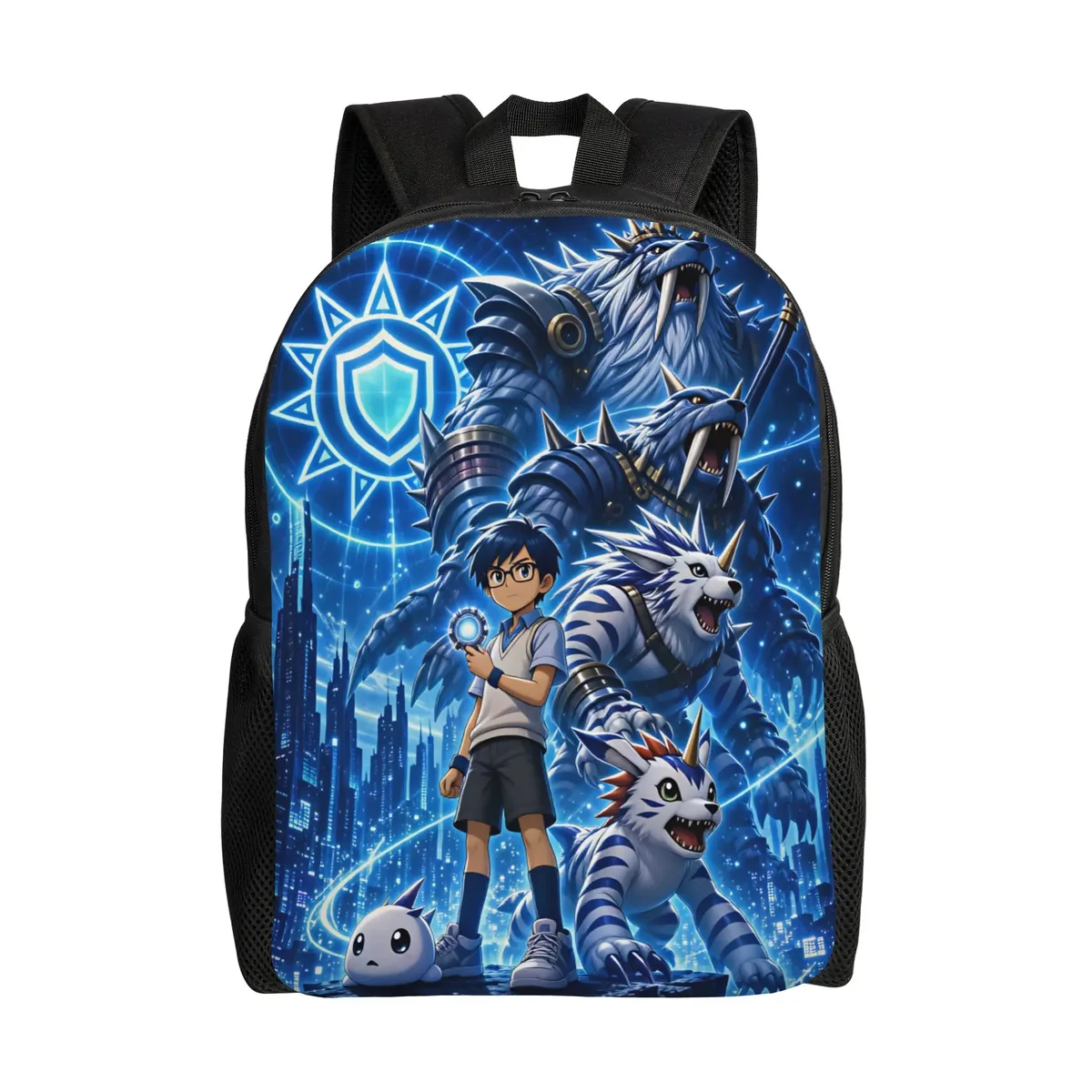 sac à dos digimon, sacs à dos de trekking pour garçons et filles, grands sacs personnalisés pour le lycée, joli sac à dos