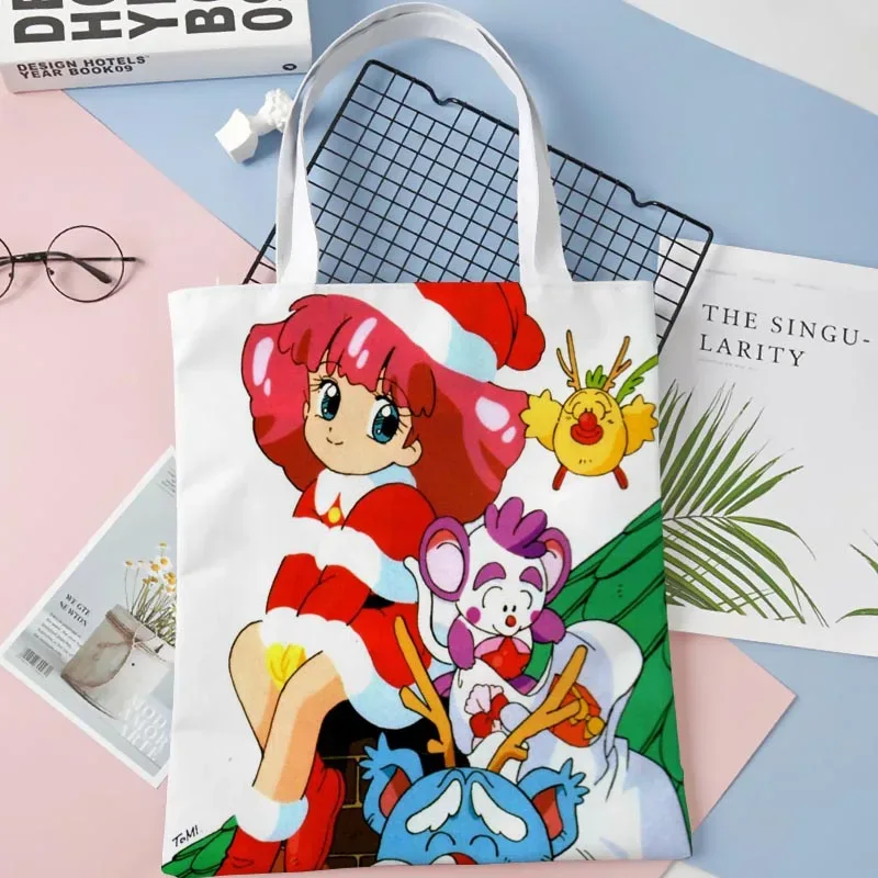 sac fourre-tout minky momo anime pour femme, sacs à provisions réutilisables, sac à main, cuillère à soupe, pliable, coton, initié au gril, fille, 1016wjy