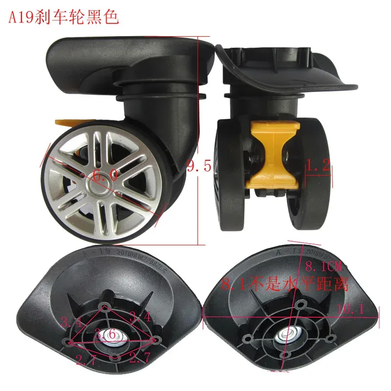 w015 a-19 a19 a02 a-02 bagages valise accessoires double rangée roues universelles boîtier de chariot double roue réparation remplacement