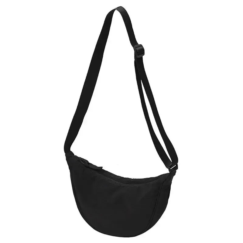 sac à bandoulière en nylon grande capacité pour femme, style décontracté, couleur unie, idéal pour les voyages et les trajets quotidiens, design simple