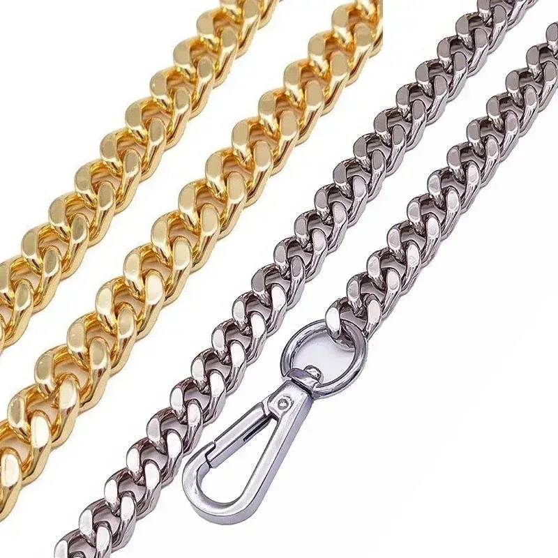 chaîne de sac en métal et aluminium de 120cm, pièces de rechange, accessoires pour sac à main à bandoulière tissé à la main, bricolage, sangles détachables faites à la main