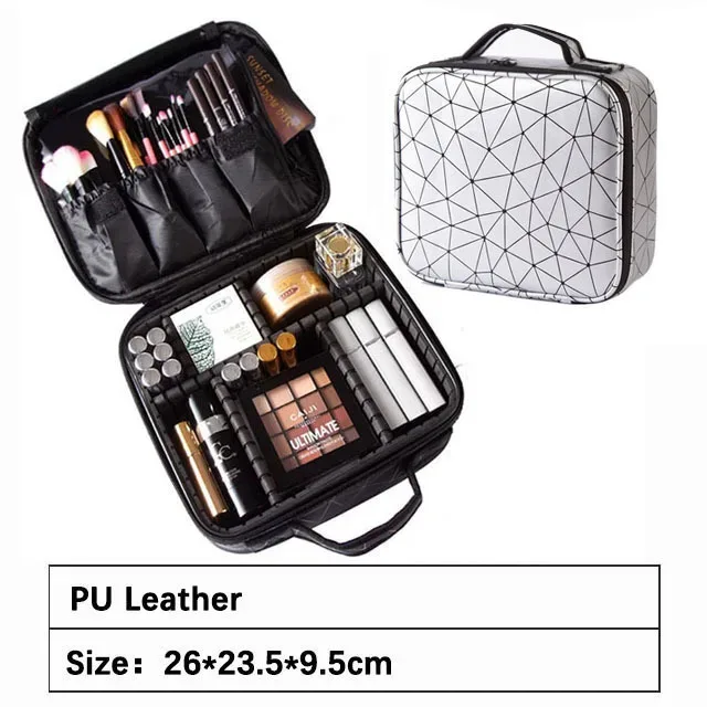 trousse de maquillage professionnelle de marque féminine, organisateur de cosmétiques d'esthéticienne à la mode, boîte de rangement, valise à outils pour ongles, sac de maquillage pour femmes