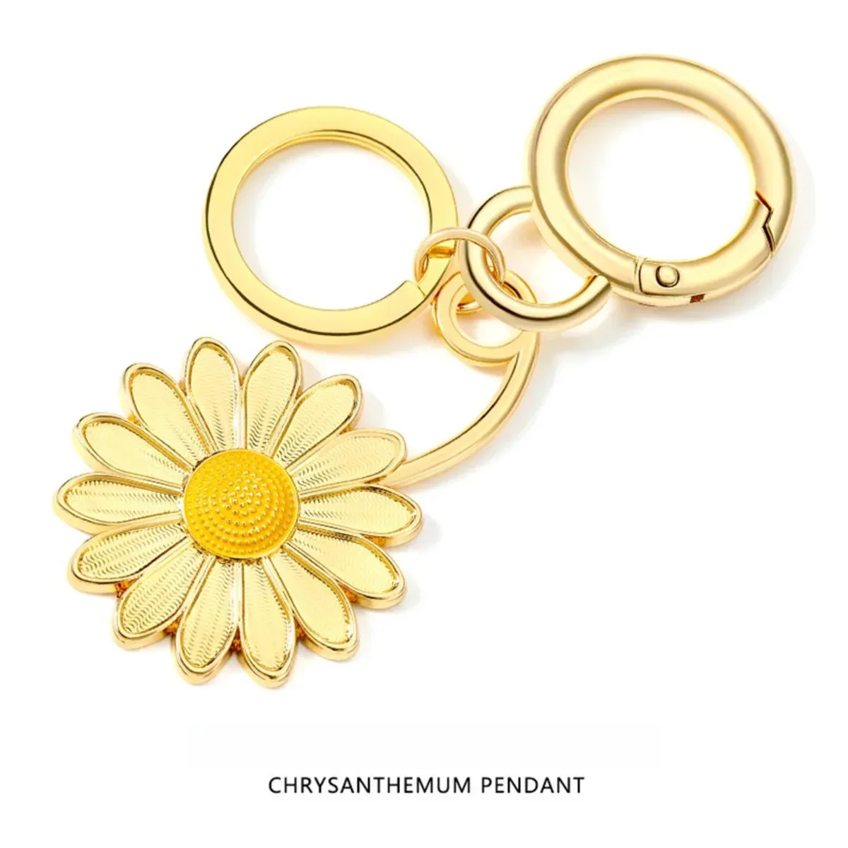nouveau porte-clés mignon en alliage métallique, motif marguerites, abeilles et coléoptères, breloque de sac, pendentif pour femmes, accessoires pour voiture, sac à dos et portefeuille