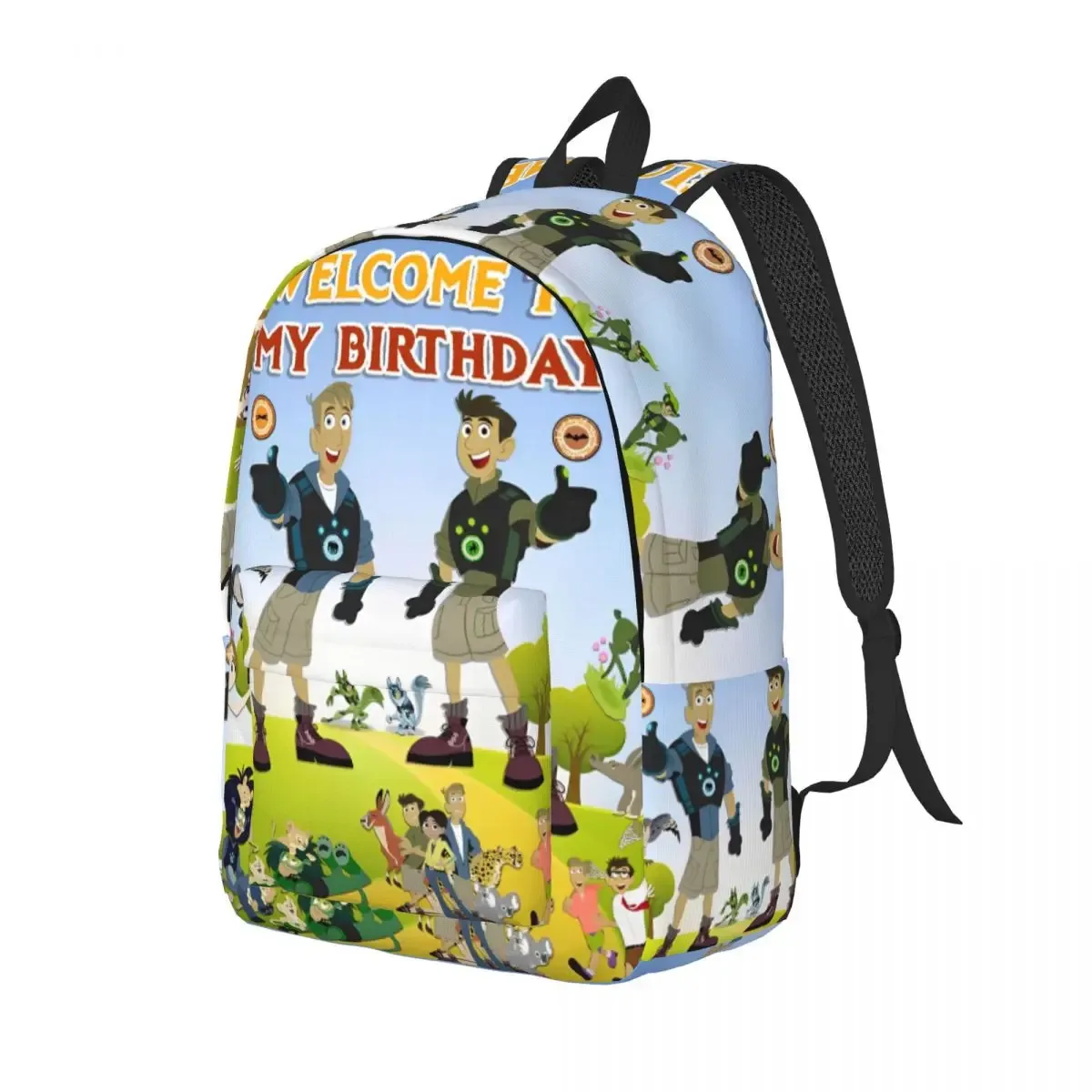 wild kratts sac à dos pour hommes femmes mode étudiant randonnée voyage sac à dos collège sac à bandoulière léger