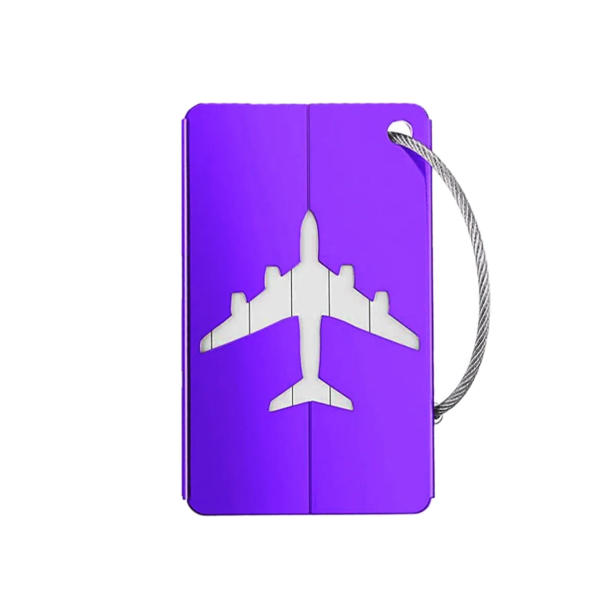 étiquette bagage métallique avion vert blanc orange kaki rose gris rouge argent violet bleu voyage identification