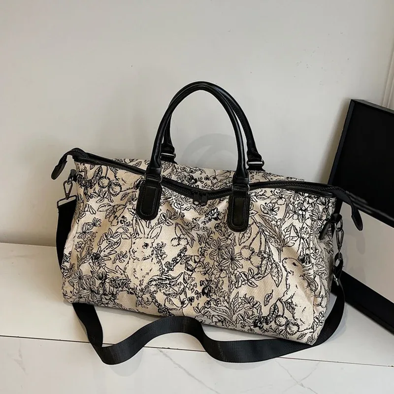 sac polochon de voyage pour courtes distances pour femmes, léger, pour fitness, bagages à main, randonnée en plein air, shopping, cartable rétro