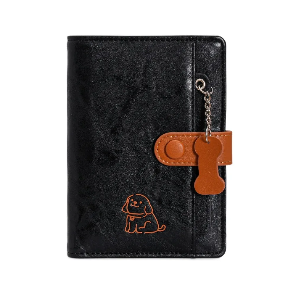 porte-carte pu sac de passeport sac à main mignon chiot passeport pince multifonctionnel étui à cartes sac de rangement de cartes accessoires de voyage