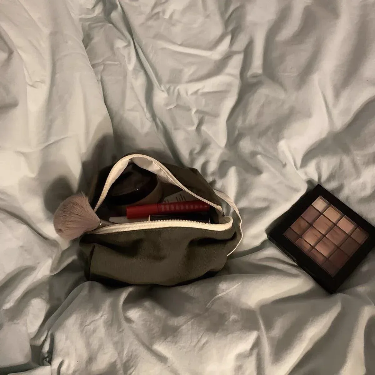 sacs de rangement de cosmétiques de style coréen pour femmes, 1 pièce, pour maquillage, voyage, étui de maquillage en toile, petit grand fourre-tout, kit de maquillage