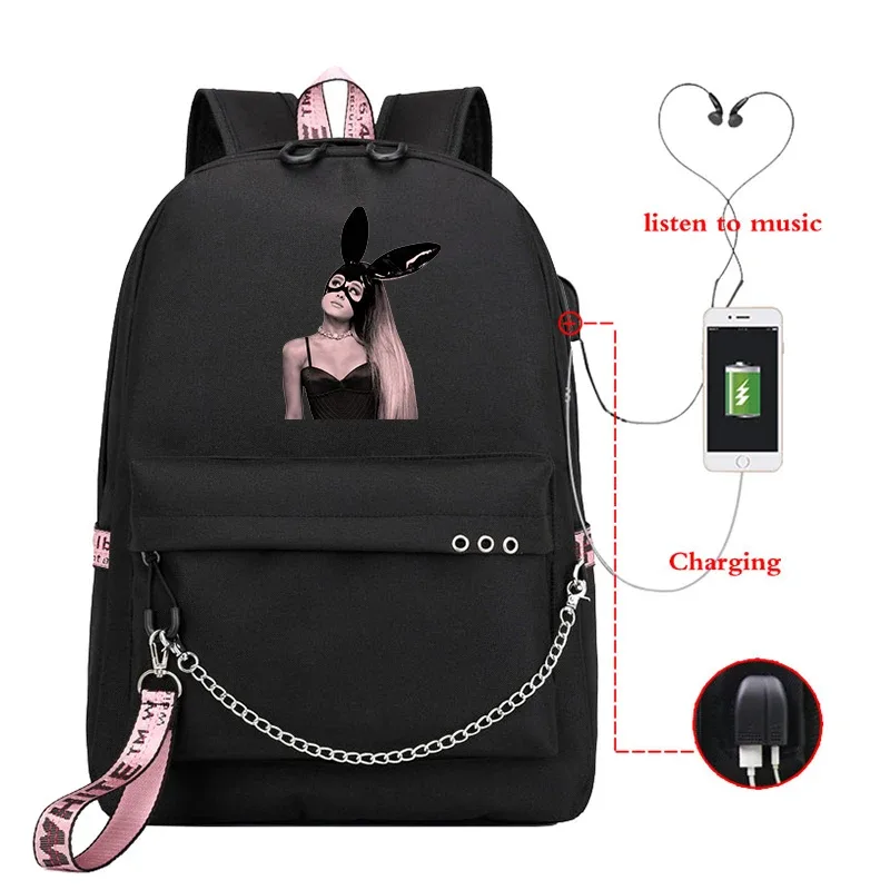 sac à dos ariana grande tendance pour filles, sac d'école pour adolescentes, sacs à dos de voyage pour femmes, sac à dos de randonnée assorti avec tout