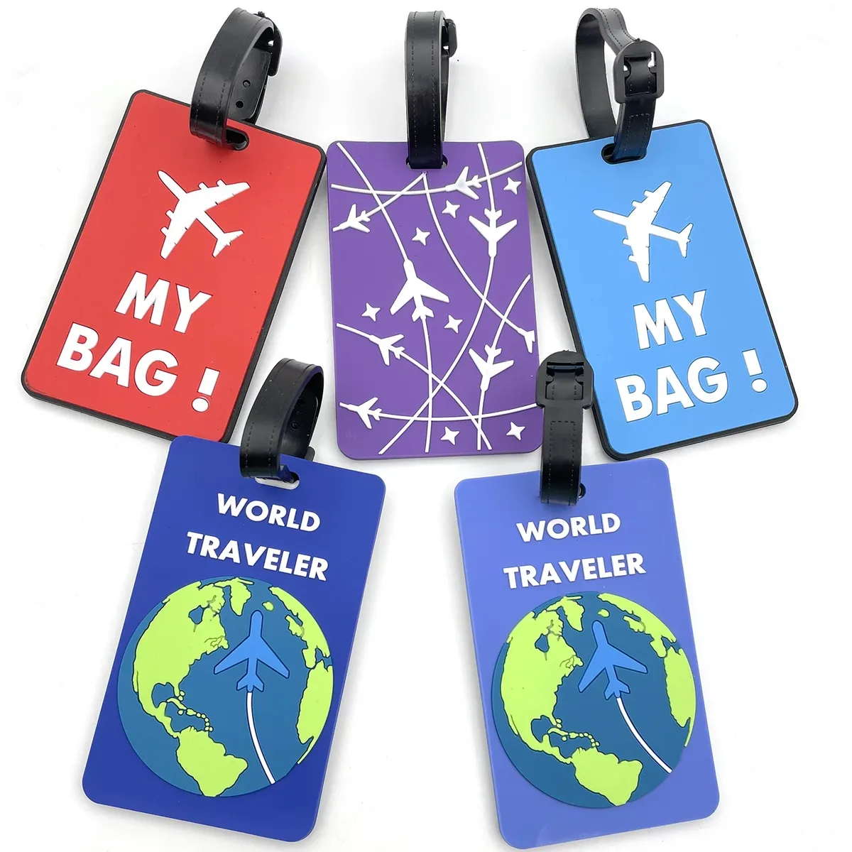 étiquette de bagage en silicone, 1 pièce, accessoires de voyage, valise créative, style à la mode, support de voyage portable