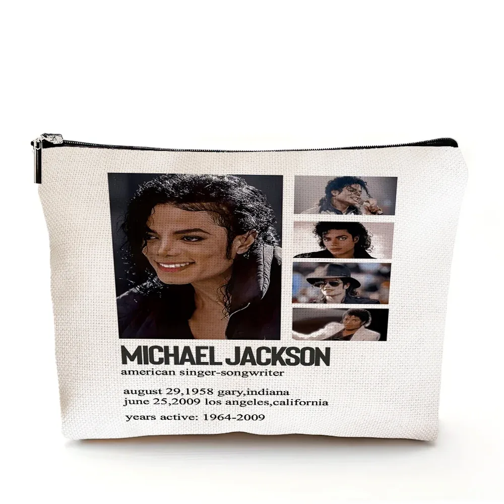 sac à cosmétiques michael jackson, sacs de maquillage double imprimé super star, sac à main de mariage pour femmes, organisateur de voyage pour dames, portefeuille pour enfant