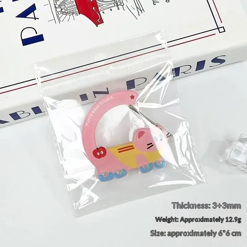 porte-clés mousqueton en acrylique kawaii, porte-clés de dessin animé mignon pour sac à dos, breloque de sac et accessoire de sac ita