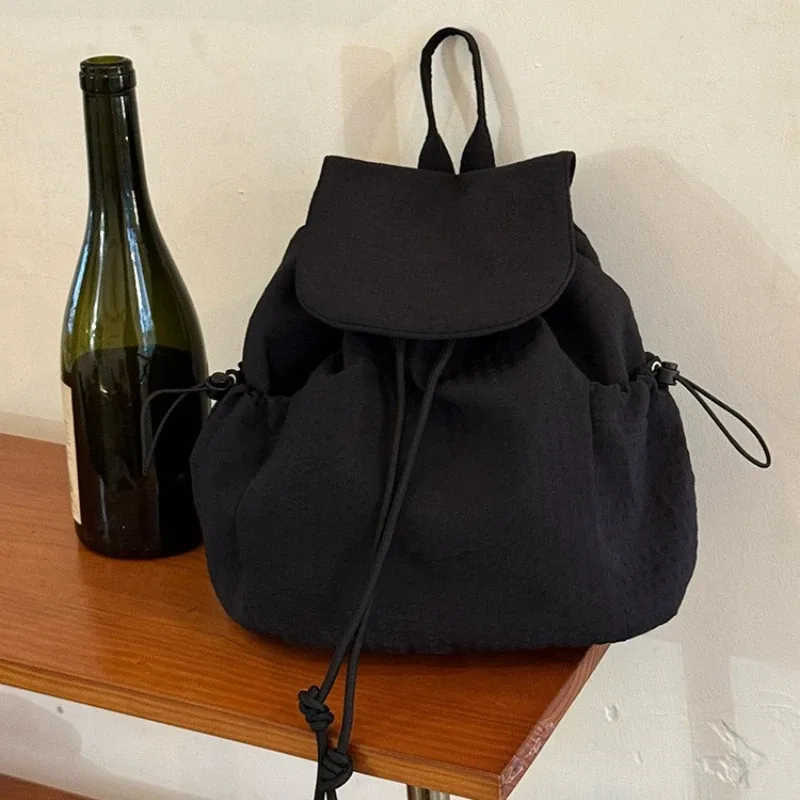 sac à dos à rabat à cordon de serrage à carreaux, sac à dos léger et décontracté, sac à dos pliable pour filles, pour les voyages, le shopping, le rangement quotidien, sac à livres