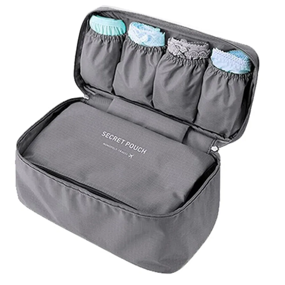 sac de soutien-gorge de voyage pliable pour femmes, organisateur de sous-vêtements, articles de toilette cosmétiques, sac de rangement séparé, étui de lavage portable étanche pour femmes