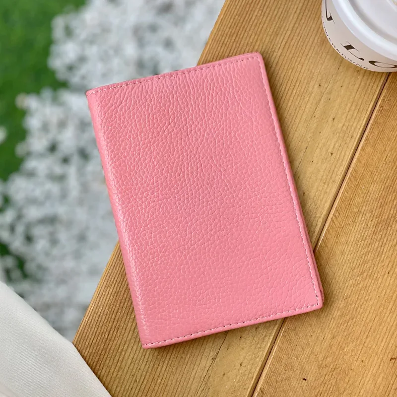 portefeuille porte-passeport personnalisé en cuir, sac à documents de grande capacité pour hommes et femmes, couverture de passeport en cuir pratique