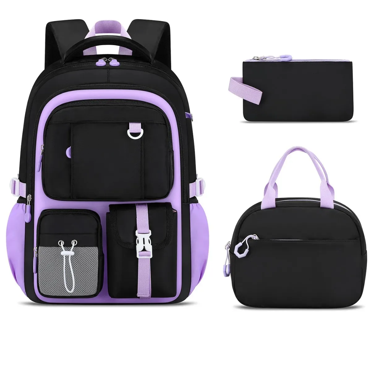 sac à dos scolaire pour filles, série love, léger, grande capacité, mignon et orthopédique, pour collégiennes.