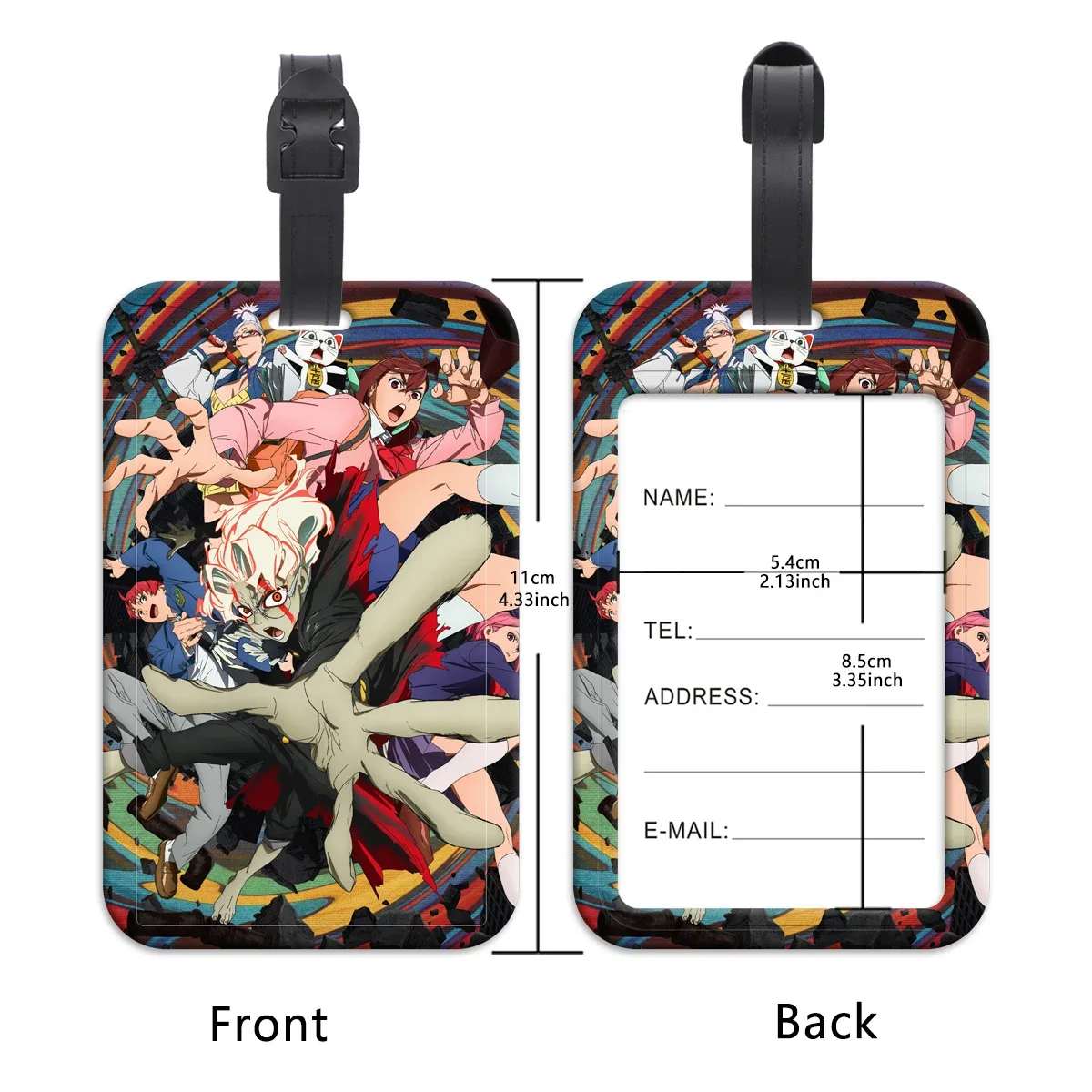 étiquettes de bagage anime japonais, identification de valise, porte-nom, étiquette de bagage, embarque de voyage, accessoires de valise portables