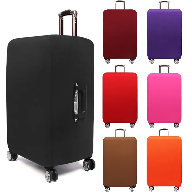 housse de protection pour valise de voyage, housse de protection pour bagages, couleur unie, adaptée aux valises de 18 à 28 pouces