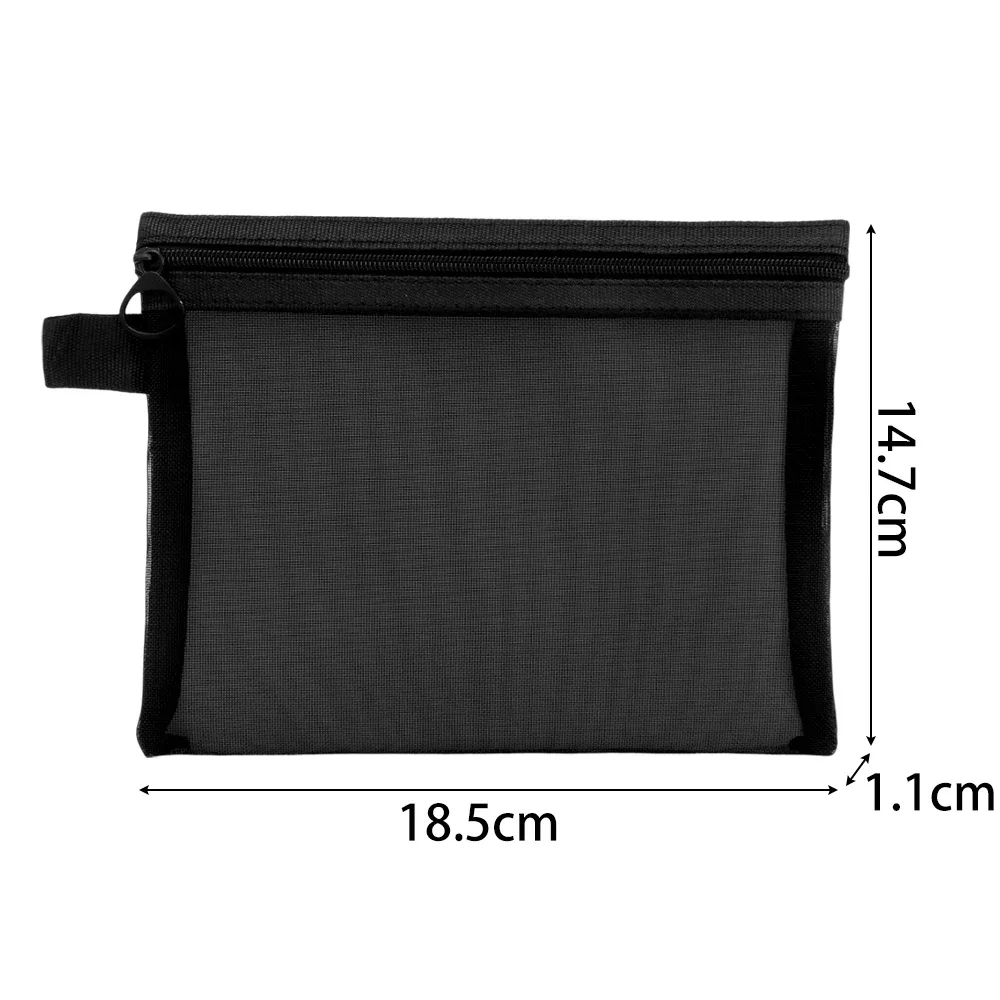 3size mesh clear cosmetic bags black small large makeup bag portable travel toiletry organizer case lipstick storage pouch