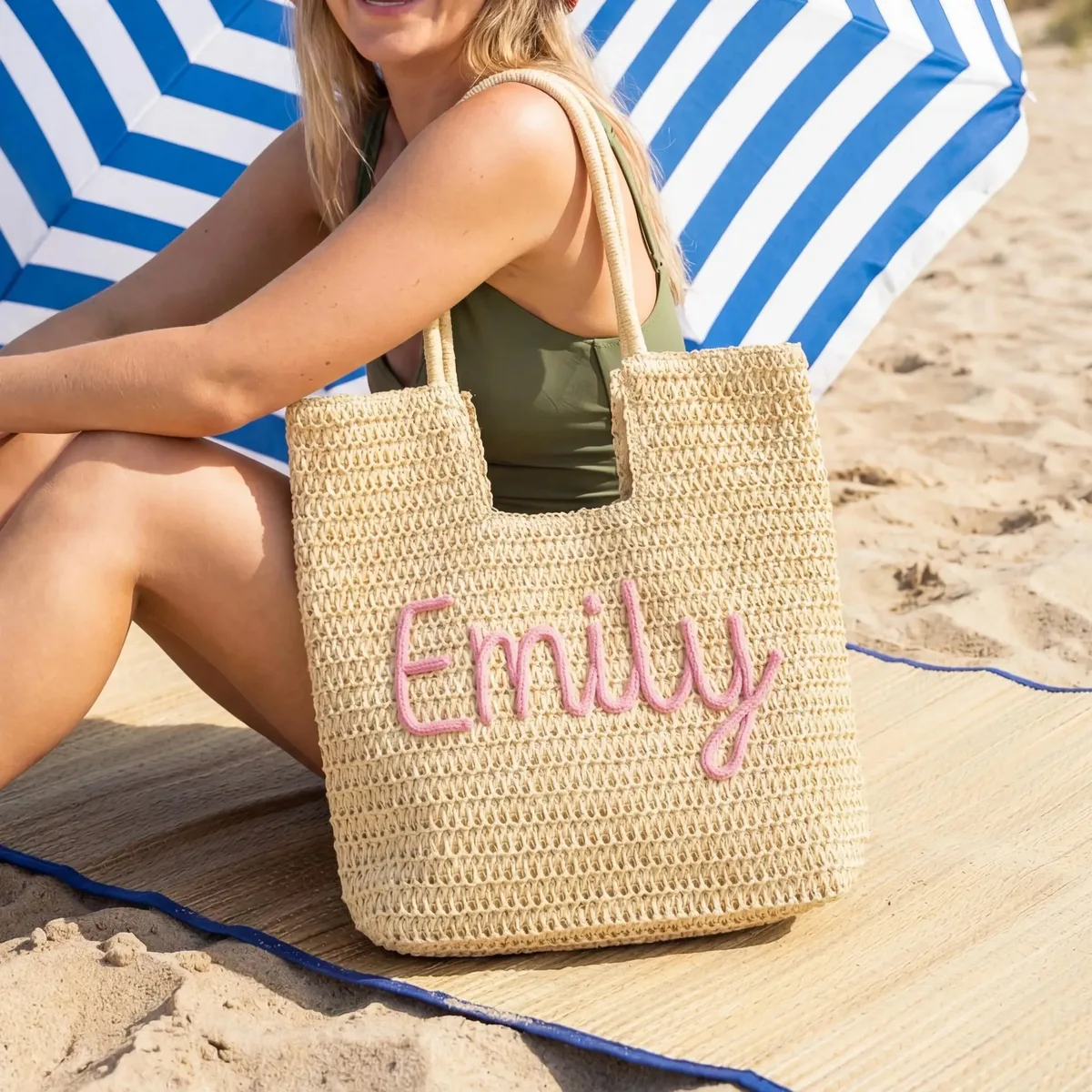 Sac fourre-tout personnalisé, cadeau pour demoiselle d'honneur, sac fourre-tout brodé, sac de plage, cadeaux pour enterveillée, cadeaux pour elle, cadeau de remise de diplôme