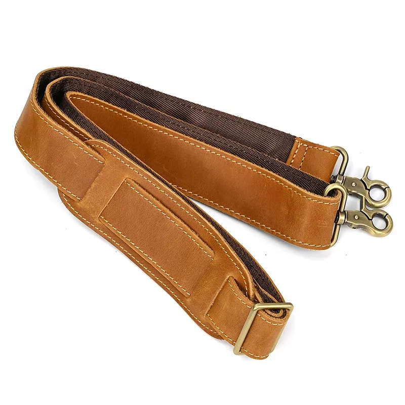 sangle en cuir vintage pour sac à bandoulière, longue sangle réglable pour sacs messager, sangle de sac pour hommes