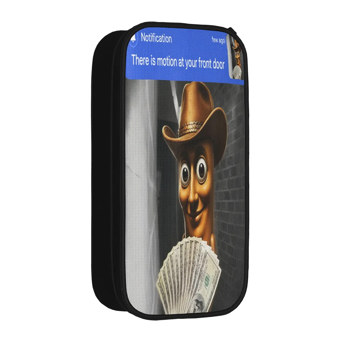 tung sahur cosplay funny calling meme wooden man brainrot trousse à crayons en toile pour garçons et filles, tendance, pour l'école