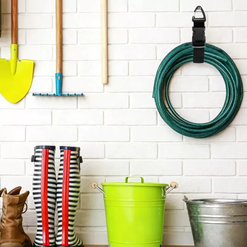 organisateur de rallonge réglable noir avec boucle à 3 axes - sangle de rangement robuste pour l'organisation d'atelier et de garage