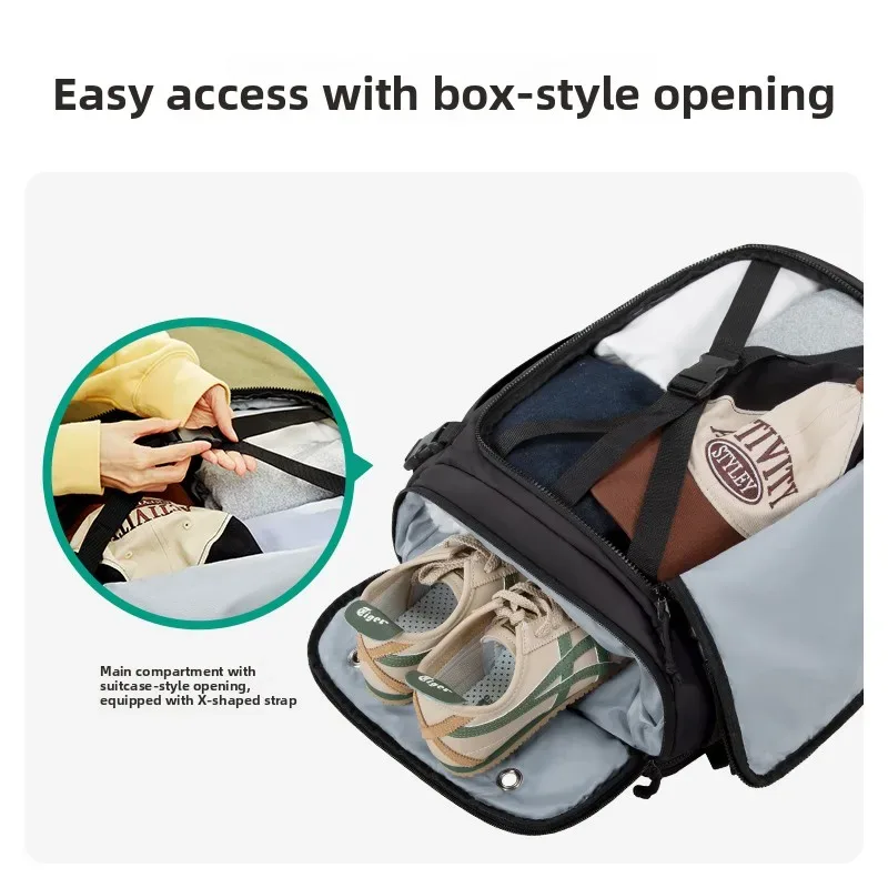 sac à dos de voyage grande capacité unisexe, léger, multifonctionnel, sacoche pour ordinateur, sac à bandoulière décontracté en pvc imperméable